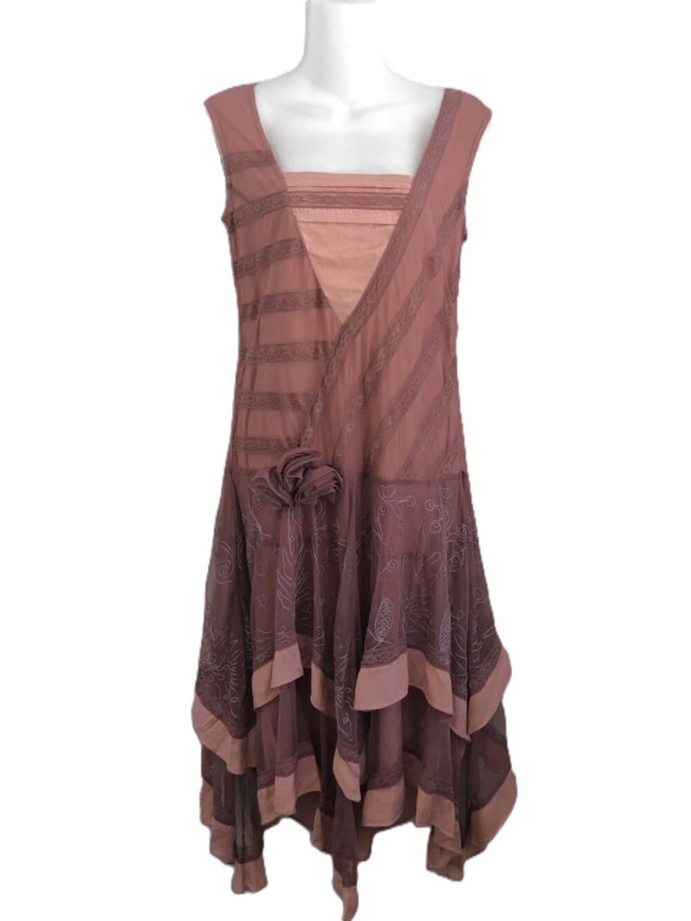 Nataya Vintage Inspired Flapper Gatsby 20s Dress NWOT Women's Small - Picture 2 of 13